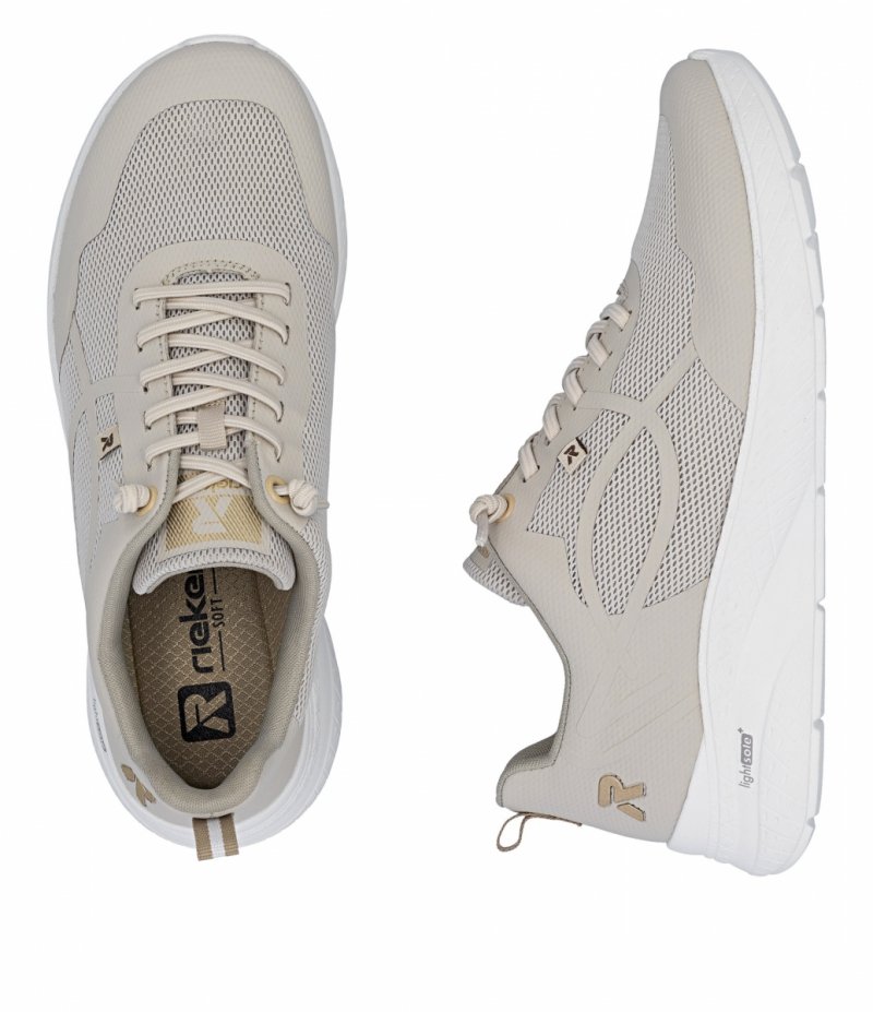 Sneakersy beżowe 41 RIEKER M8551 beż półbuty damskie 