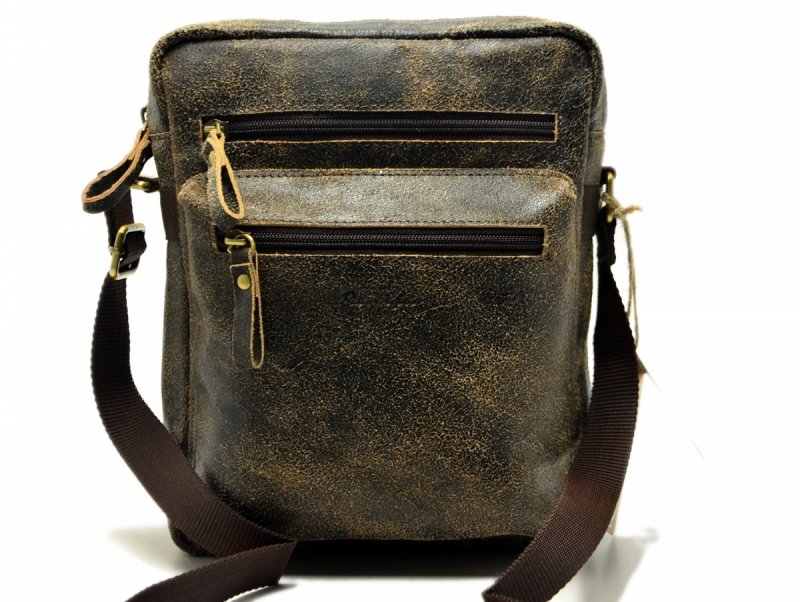 Torebka męska skórzana brązowa skóra MARKO listonoszka