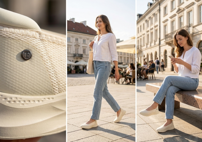 Baleriny sportowe beż 39 półbuty FILIPPO 7599 kremowe beżowe