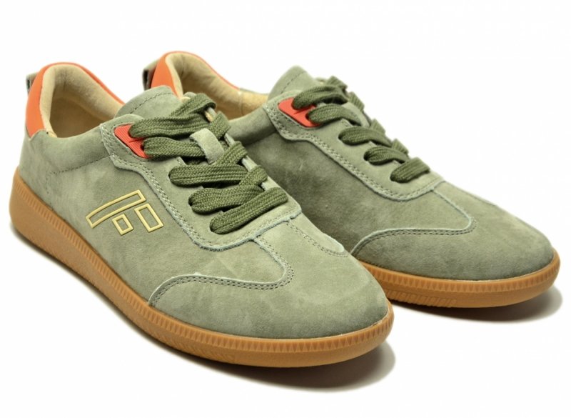 Sneakersy zielone 39 skóra FILIPPO 7510 skórzane półbuty zamsz