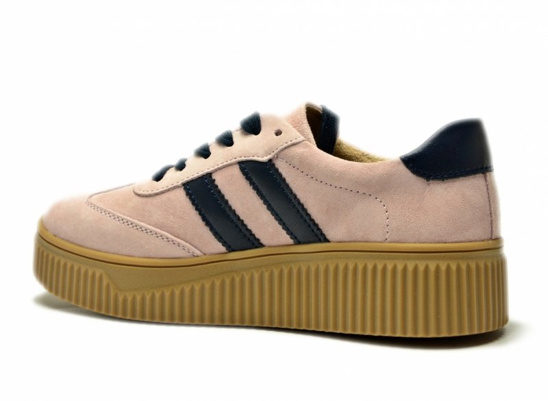 Półbuty sneakersy 41 skóra FILIPPO 6776 różowe skórzane zamsz 