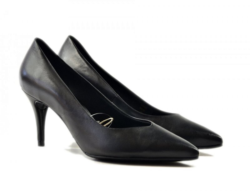 Czółenka 39 szpilki BOTTERO skóra czarne skórzane 353721