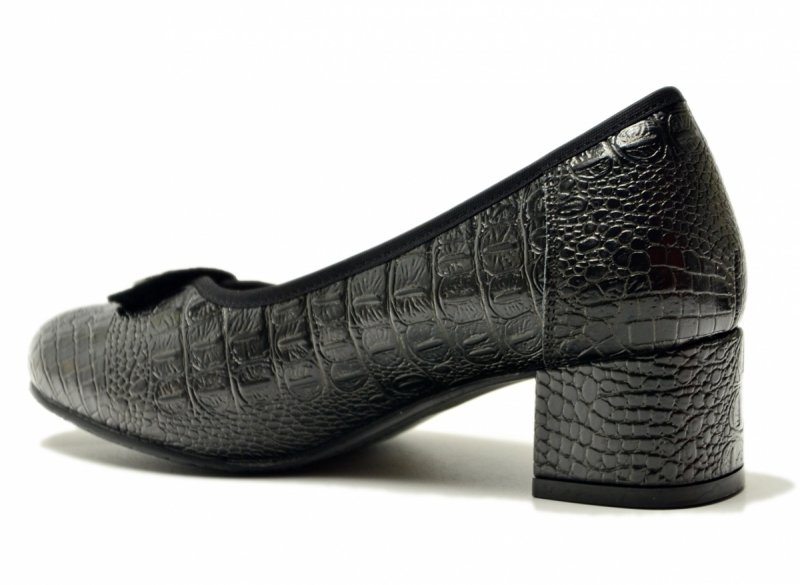 Czółenka czarne 39 skóra POTOCKI 19448 na obcasie skórzane damskie