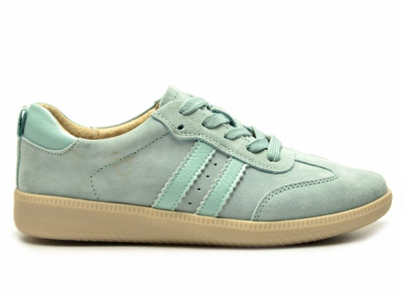 Półbuty sneakersy 39 skóra FILIPPO 7508 zielone skórzane zamsz