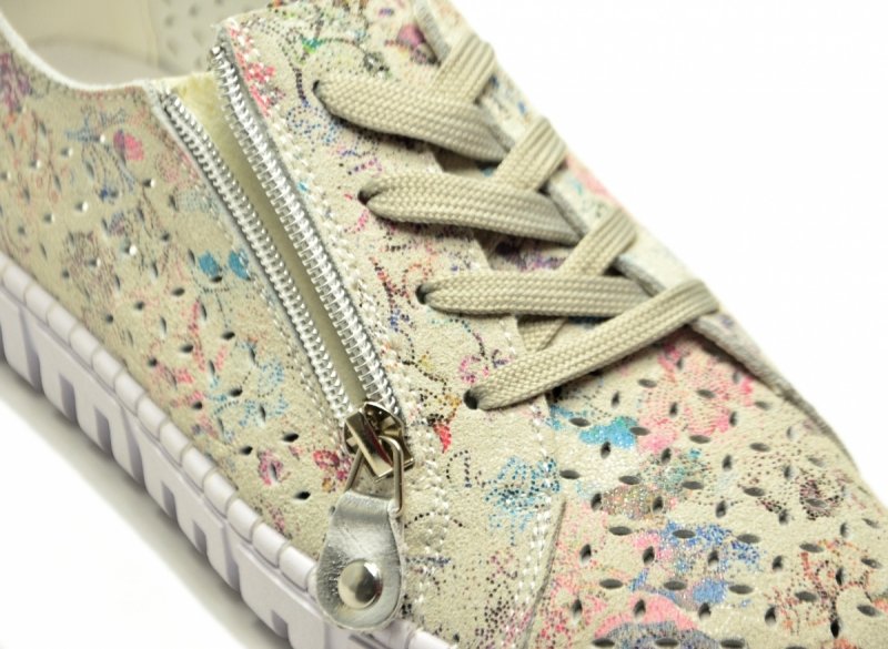 Półbuty 40 szary skóra VINCEZA 95381 kolorowe skórzane ażurowane