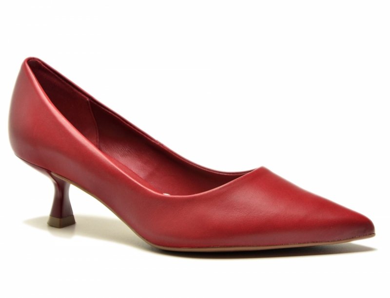 Czółenka 38 kaczuszki BOTTERO 365401 skóra bordowe skórzane bordo