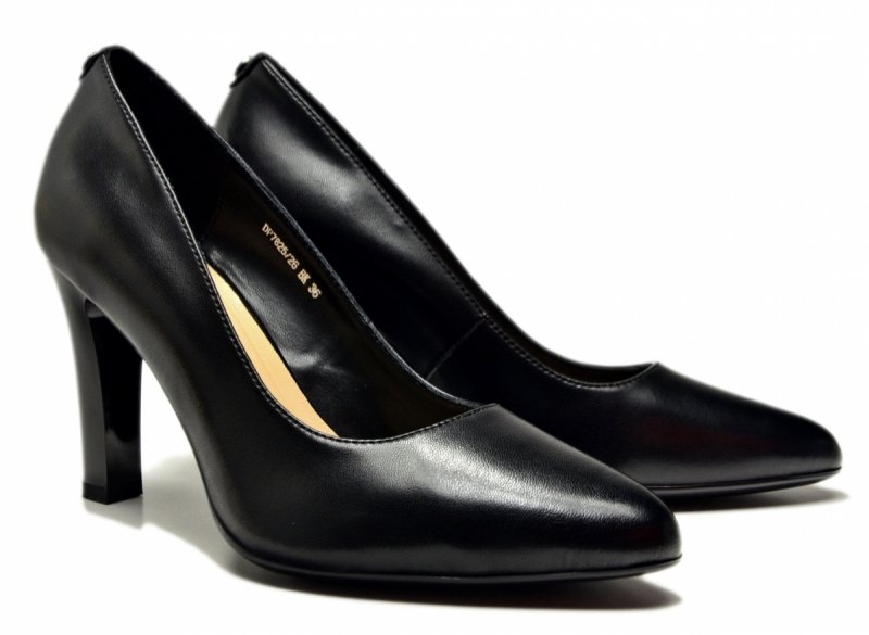 Czółenka czarne 37 skóra szpilki FILIPPO 7825 skórzane