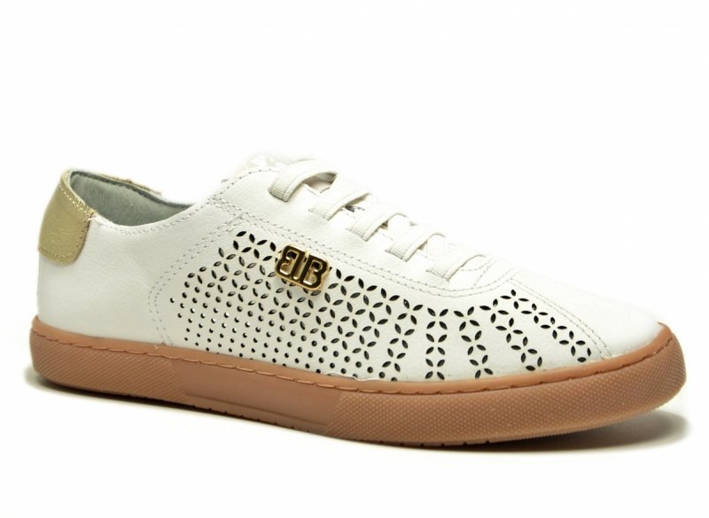 Półbuty sneakersy 37 białe skóra  BOTTERO 376604 skórzane ażurowane