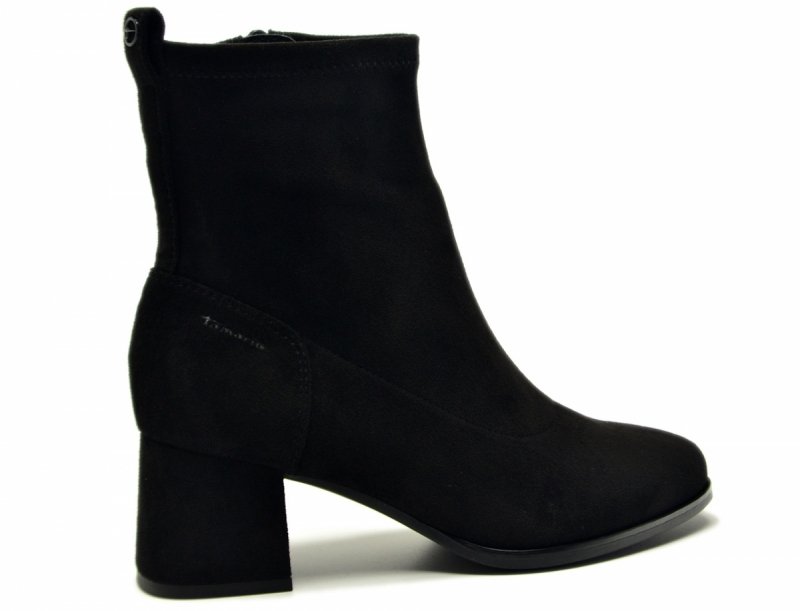 Botki 41 TAMARIS 85308 czarne zamsz na obcasie