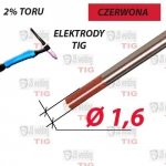 WT20 ELEKTRODA TIG CZERWONA Ø 1,6 mm 