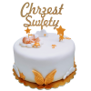 Cukrowa dekoracja GWIAZDKI ZŁOTE na piku na tort deser (5x6szt)