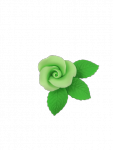 Róża mała z listkami - pistacjowa 20 kompletów