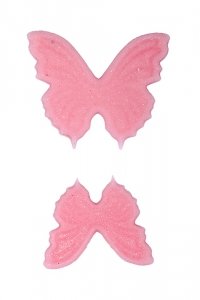 Motylki cukrowe różowe komplet 8x14 szt.