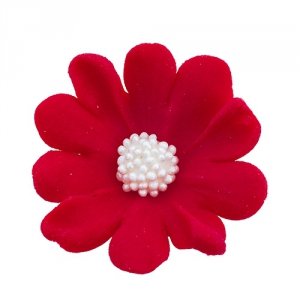 Stokrotka czerwona - Kwiatki cukrowe 5 x 6 op.