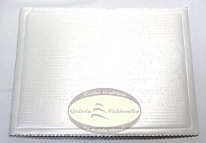 Podkład tortowy tacka z tektury perłowa 30 x 40 cm