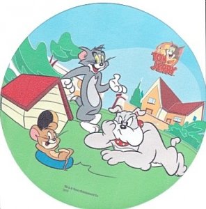Kardasis - opłatek na tort okrągły Tom & Jerry