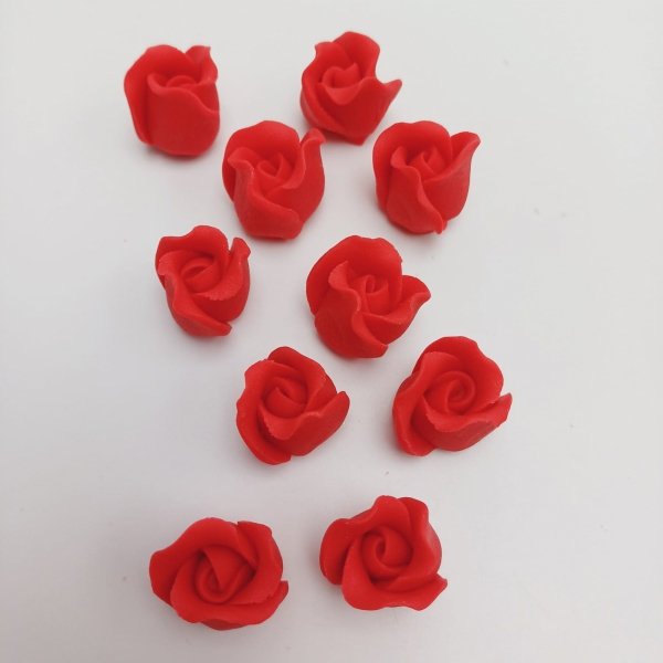 Cukrowe MINI RÓŻE różyczki czerwone 20x10szt 