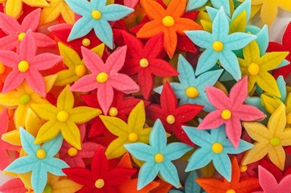 HOKUS - Kwiatki małe mix - kwiaty cukrowe - 100 szt.