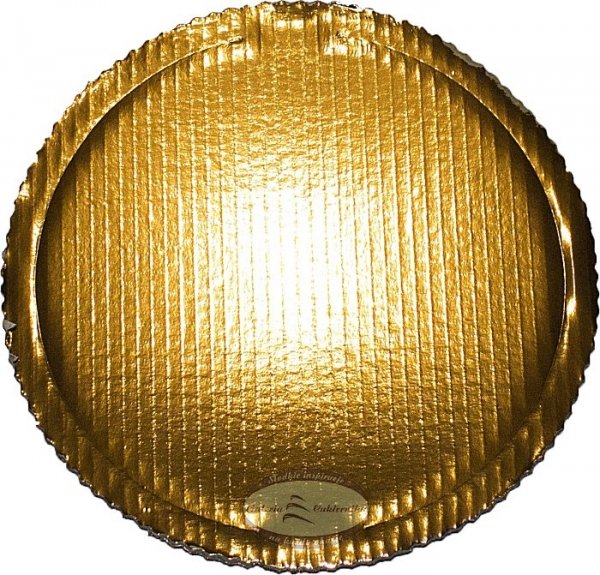 Podkład tortowy tacka z tektury złota śr. 24 cm