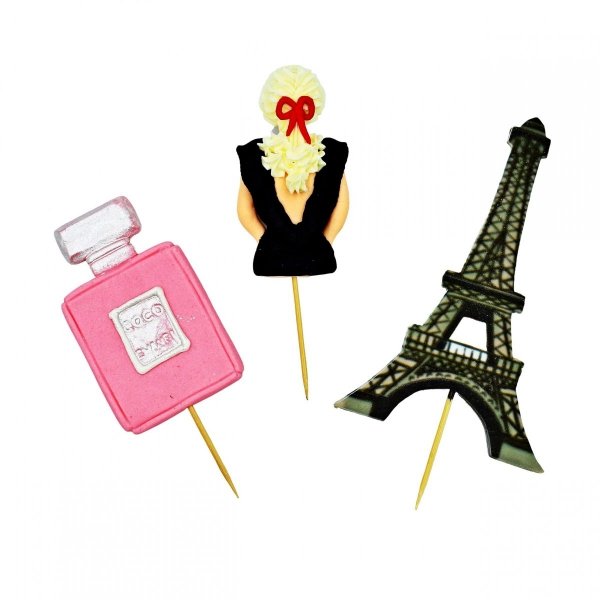 Dekoracje cukrowe KOBIETA Paryż perfumy AMELIA