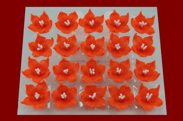 Lilijka pomarańczowa - kwiaty cukrowe - 20 szt.