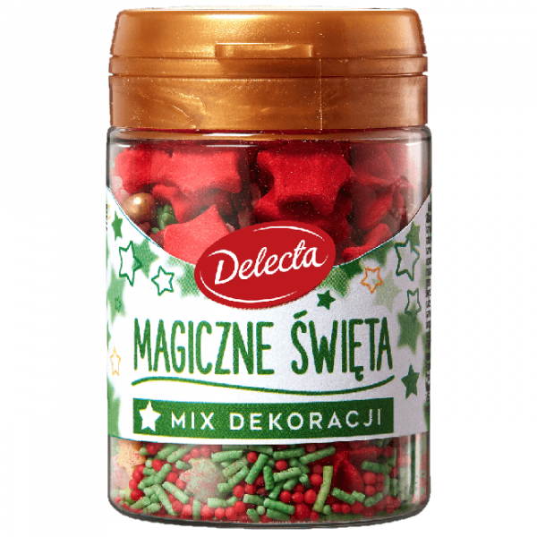 Posypka cukrowa na tort MAGICZNE ŚWIĘTA mix 55g - Delecta