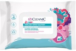 Cleanic Junior Nawilżany Papier toaletowy Bubble Gum  1op.-40szt