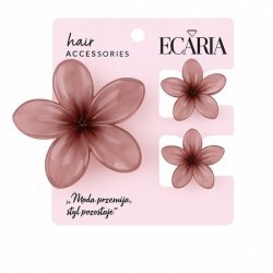 ECARLA Zestaw spinek do włosów klamer 3w1 Kwiat XL + 2 szt. mini spinek SP440