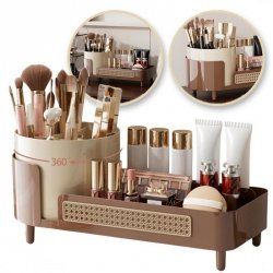 ECARLA Organizer na pędzle kosmetyki - obrotowy plecionka wiedeńska CB75BR
