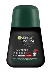GARNIER Men Dezodorant roll-on Invisible Protection 72h - Black,White,Colors 50ml