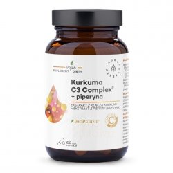 Kurkuma 500 mg C3 Complex® + piperyna, Aura Herbals, 60 kapsułek