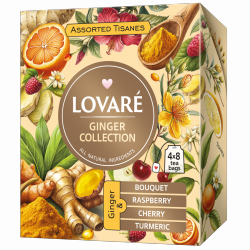 Zestaw herbat Assorted herbal tea GINGER, Lovare, 4 rodzaje po 8 szt.