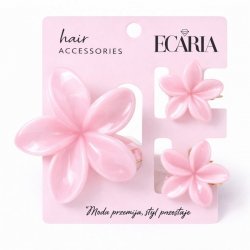 ECARLA Zestaw spinek do włosów klamer 3w1 Kwiat XL + 2 szt. mini spinek SP443