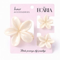 ECARLA Zestaw spinek do włosów klamer 3w1 Kwiat XL + 2 szt. mini spinek SP442