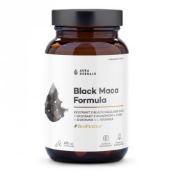 AURA HERBALS Black Maca Formula, ekstrakt z korzenia Suplement diety w kapsułkach 1 op. - 60 szt.
