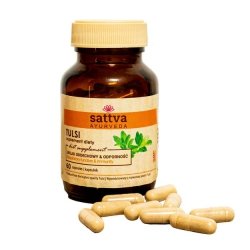Tulsi, ekstrakt z Ocimum Sanctum (Święta Bazylia), Sattva, 60 kapsułek