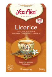 Herbatka z lukrecją (licorice) BIO, YOGI TEA,  (17 X 1,8g) 30,6g