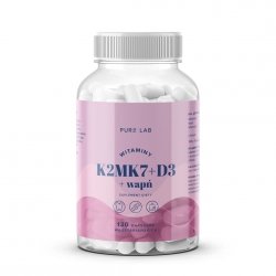 Witaminy K2MK7+D3+Wapń, Pure Lab, 130 kapsułek