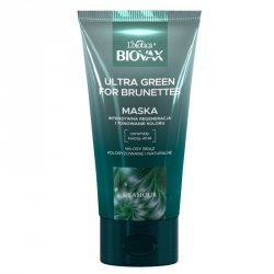 L`BIOTICA Biovax Glamour Maska Ultra Green For Brunettes - do włosów brązowych(naturalnych i farbowanych) 150ml