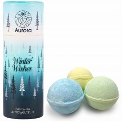 AURORA Winter Wishes Musujące kule do kąpieli Choinki (mix 3 x 100g) 300g