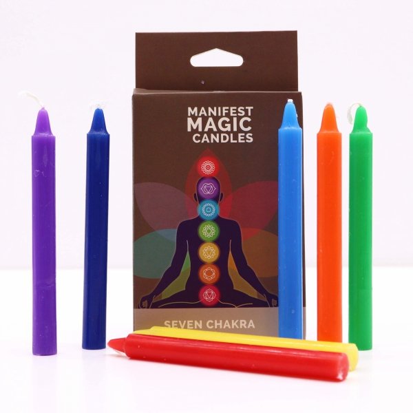 Zestaw 7 Magicznych Świec manifestacyjnych 7 Czakr
