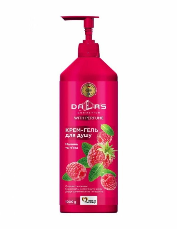 Żel pod prysznic Malina i Mięta, DALAS, 1000 ml