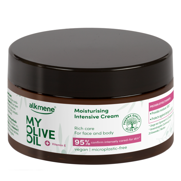 Krem intensywnie nawilżający z witaminą E, Alkmene My Olive Oil, 200 ml