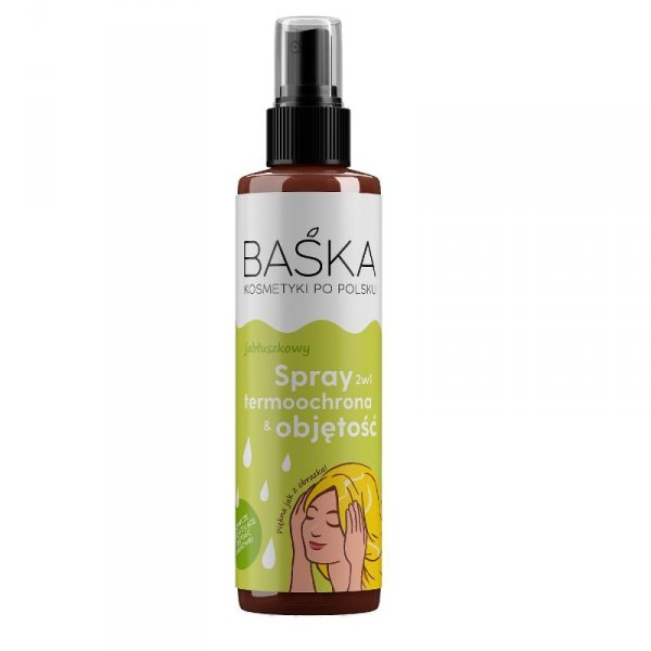 BAŚKA Kosmetyki Po Polsku Jabłuszkowy Spray 2w1 termoochrona i objętość 200ml