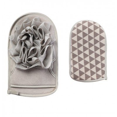 Rękawica kąpielowa dwustronna - kremowa 1szt