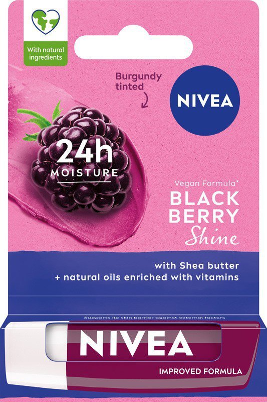 NIVEA Lip Care Pielęgnująca pomadka do ust - Blackberry Shine 4,8g