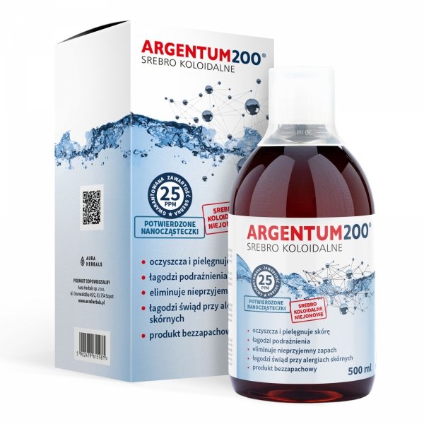 Argentum200 Colloidal Silver (25 ppm) Toner, 500ml
