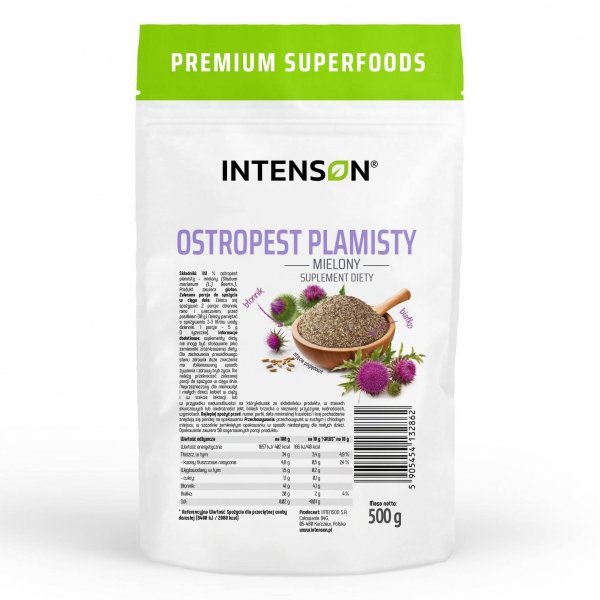 Ostropest Plamisty Mielony, Intenson, 500g