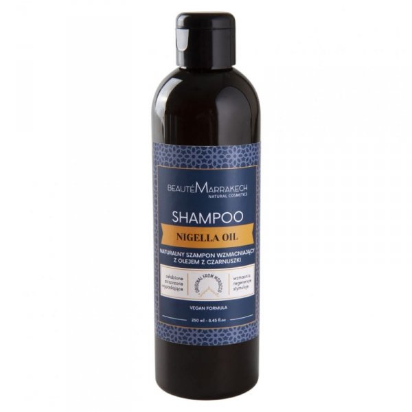 Szampon wzmacniający na problemy skórne z olejem z czarnuszki, BEAUTE MARRAKECH, 250ml