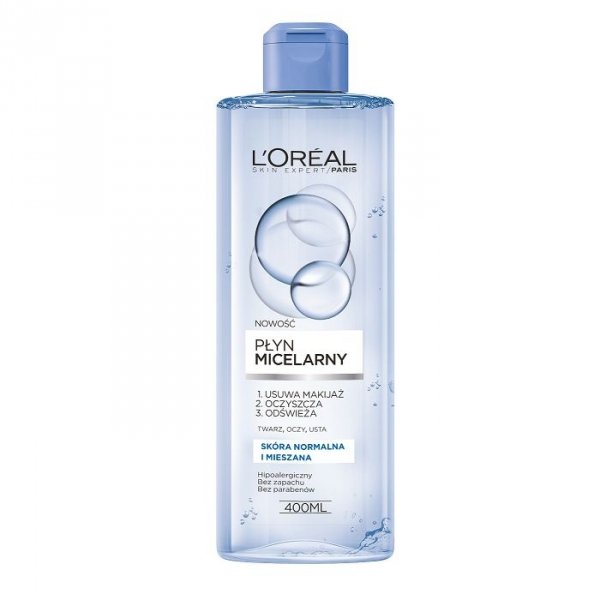 Loreal Skin Expert Płyn micelarny - cera normalna i mieszana, 400ml